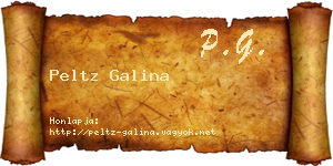 Peltz Galina névjegykártya